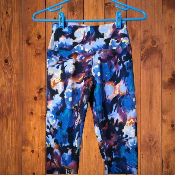 RBX Women's XS Floral Comfort Waist Multicolored Leggings Activewear  Yoga Pants - Picture 2 of 5